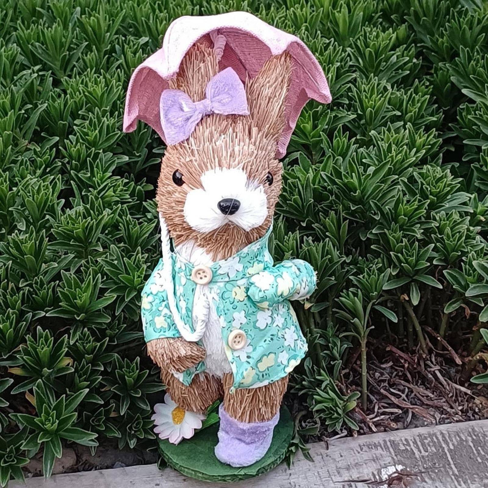 

Пасхальный кролик фигурка подарок мультфильм настольный орнамент стоящая статуэтка кролика сад для Female Rabbit