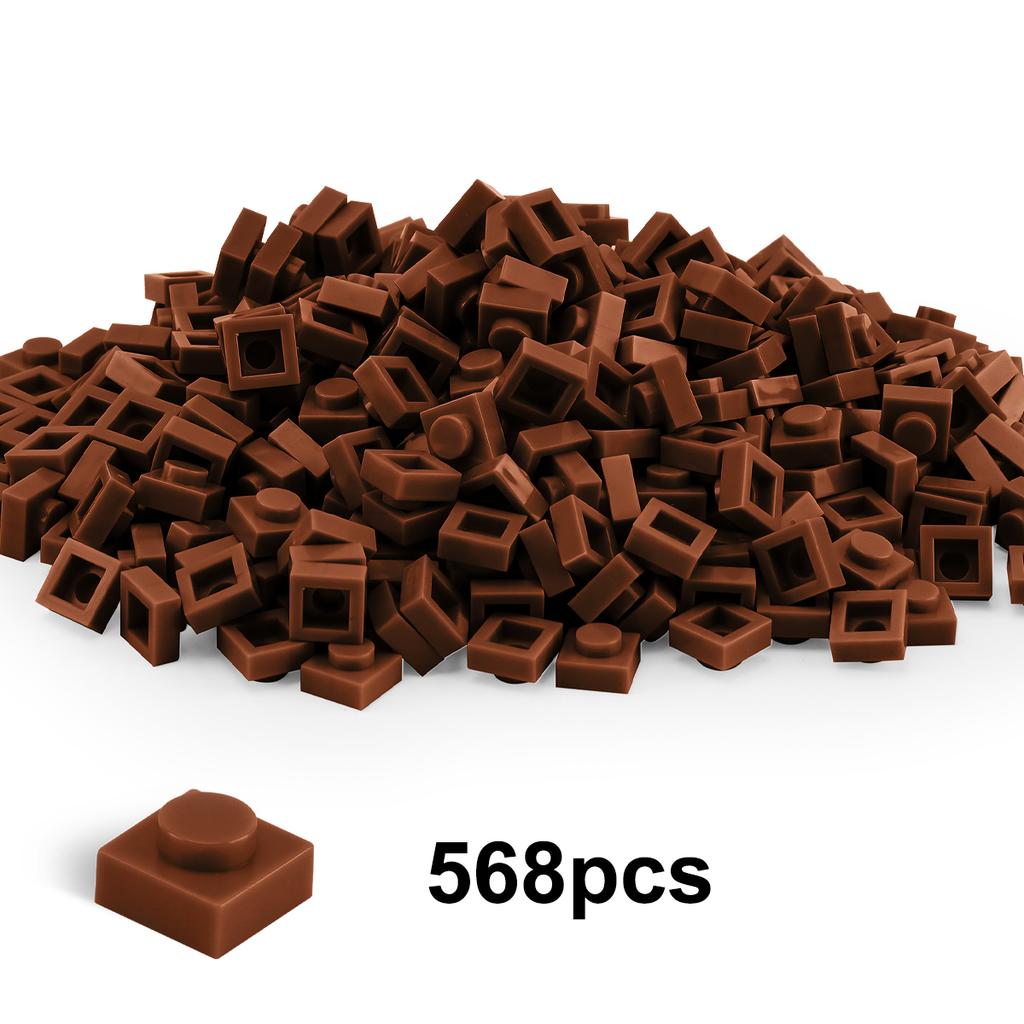 100 g 1x1 niedrige Bausteine, dicke Figuren, 2x2-Steine, Punkte, pädagogische kreative Größe, kompatibel mit Plastikspielzeug für Kinder