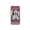 Portefeuille Long PU Nightmare Before Christmas pour Femmes Portefeuille à Fermeture Éclair Sac à Maquillage Impression Jack Skellington Noir 3 pièces