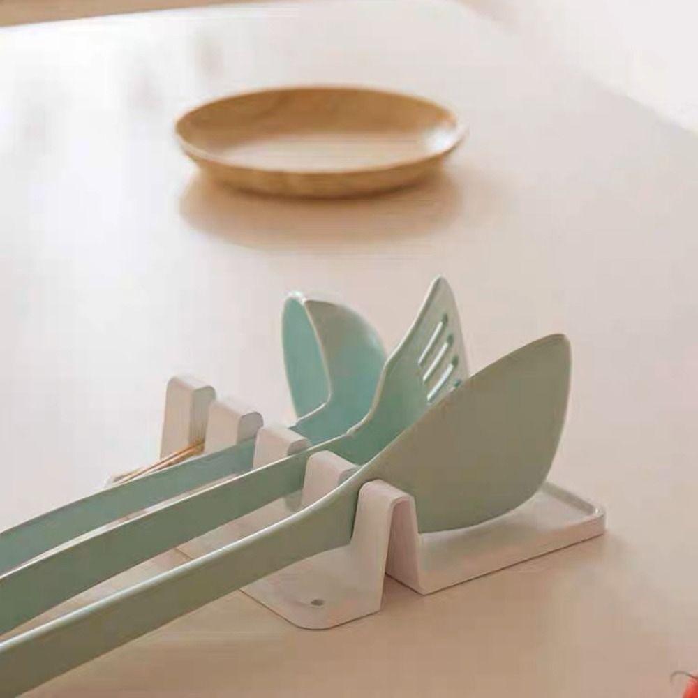 Large Capacity Spoon Mat with Drainage Hole Kitchenware Storage Rack Kitchen Utensil Rack Home