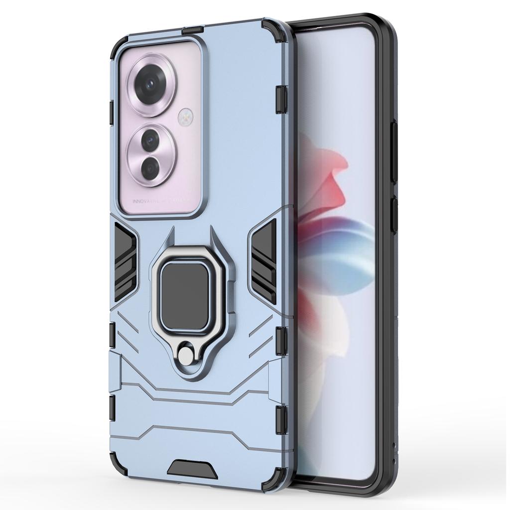 For Oppo Reno11 F 5G Case PC+TPU Dual Layer Hybrid Phone Cover with Ring Holder