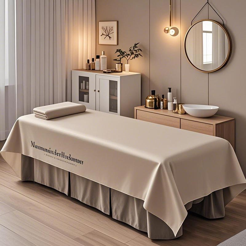 Extra Large White Beauty Salon Bed Sheet with Hole for Massage Tables