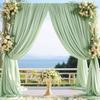 Runtowo Wedding Arch Chiffon Sheer Drapes ,Wedding Arch Backdrop, Wedding Ceremony Party Background Decor Babay Shower