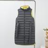 Plastic Down Jacket Vest Women's Long Over-the-knee Fashion Versatile Sleeveless Hooded Vest Waist Down Vest Jacket