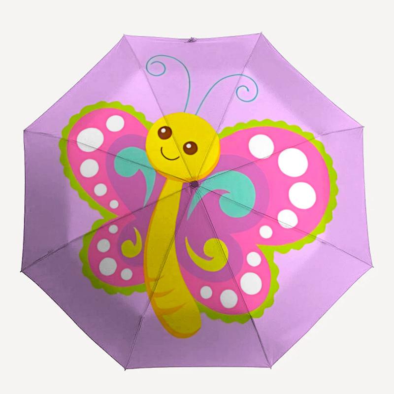 

1pc Butterfly Print Automatic Umbrella - 8-Rib Durable Frame, Portable Fashion Accessory & Holiday Gift yy251117144