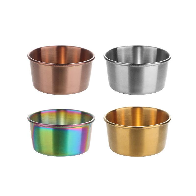 304 Stainless Steel Dipping Cup, Golden Sauce Cup, American Seasoning Dish, Household Salad, Tomato Sauce Dipping Cup