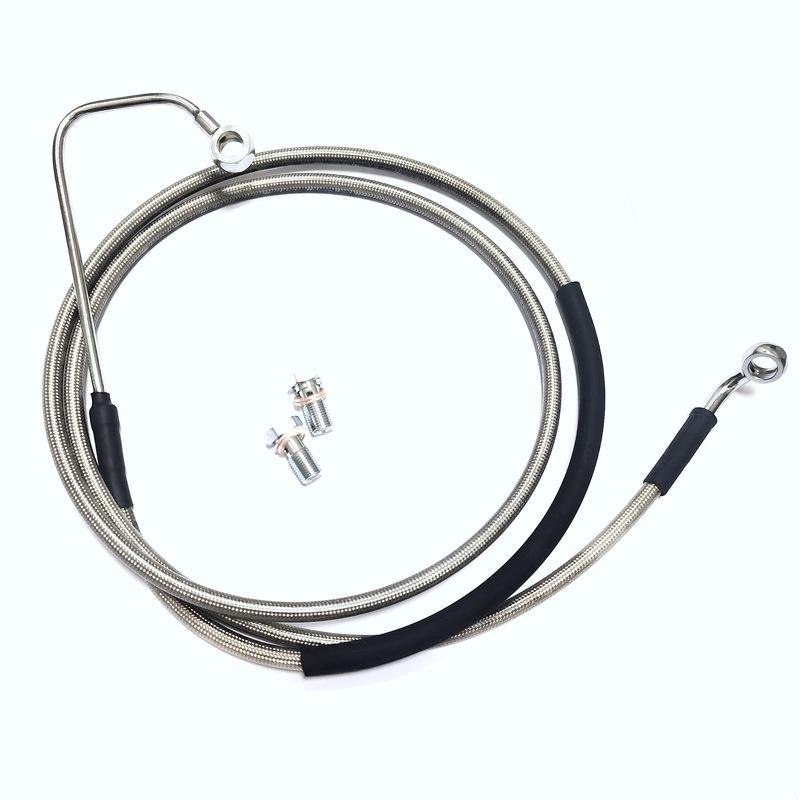 Extended Front Upper Brake Line ABS For 2009-2013 Harley Davidson Touring Road King Road Glide Street Glide