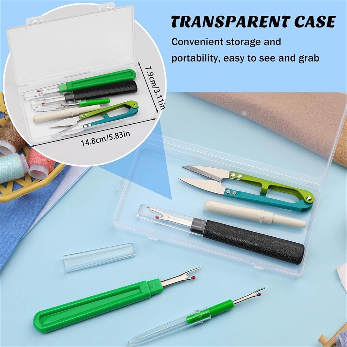 Seam Rippers for Sewing, 2 Big and 2 Small Remover Tools, Thread Ripper with Thread Snips for Sewing and DIY Craft China Mainland
