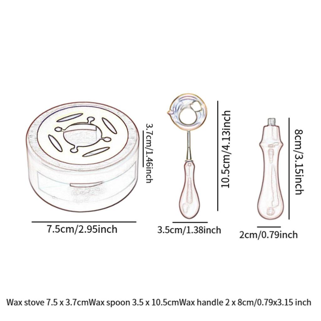 Wax Seal Kit Portable Wax Furnace Tools for Invitations Party Crafting