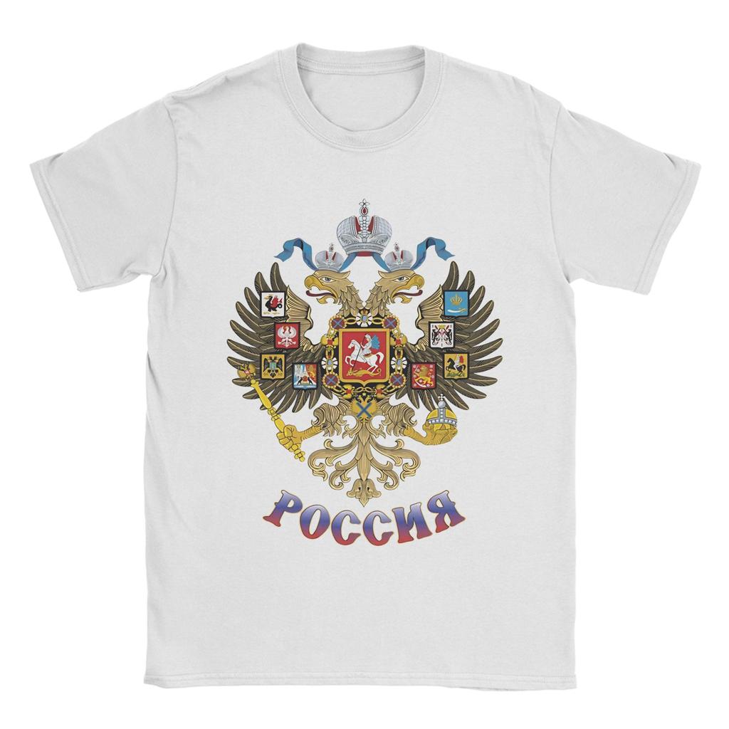 Russian Coat of Arms T Shirt Summer Russia Emblem Harajuku TShirts Man 100 Cotton O Neck Clothes Short Sleeve Vintage Tshirt