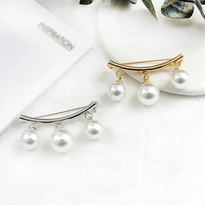 Strass Schleife Perle Brosche Taillenstift Schalstift