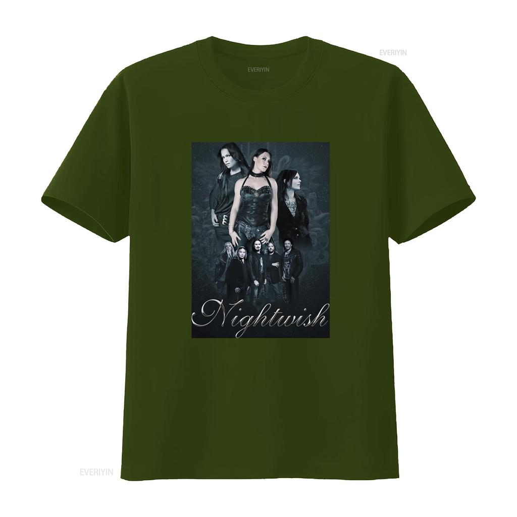 Nightwish Band Members Cotton Black T Shirt for Men in All Sizes vintage Washed Versatile Top For Everyday Wear