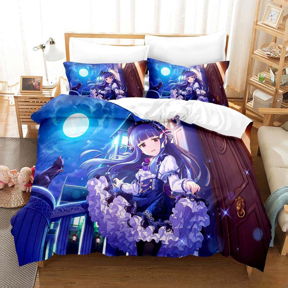 Fashion 3D Print Anime Kawaii Girls The Idolm@Ster Bedding Set Single Twin Full Queen King Size Bed Set Bedroom Duvet Cover Sets
