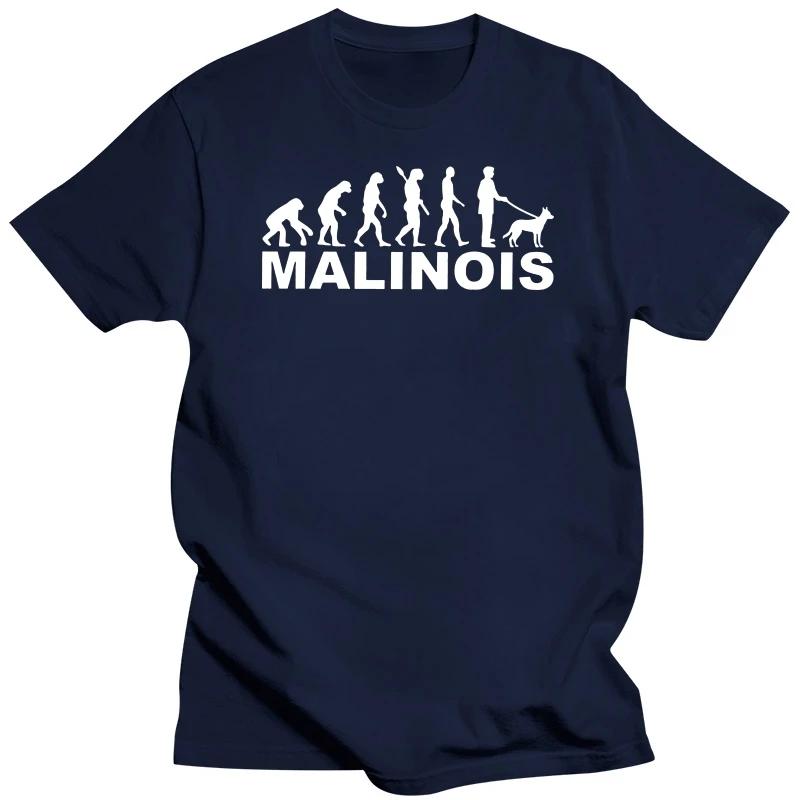 Funny Malinois Evolution T Shirt Men Cotton Fashion T-shirt Short Sleeve Belgian Shepherd Malinois Dog Tee Tops Slim Fit Appare