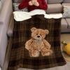 Tartan Teddy Umarmung Flanelldecke Warm Weich Halloween Weihnachten Sofa Warm Gemütlich Dekoratives Dekor Geschenk für Alle Jahreszeiten