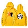 Anime Dragon Balls Fleece Lined Hoodie Teens Men Casual Long Sleeve Pullover Sweatshirt In Yellow Red Gray Black Pink