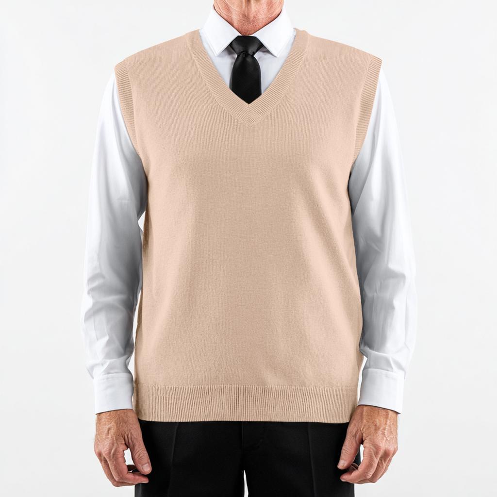 Men's V-neck Vest Sleeveless Knitted Pullover