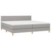 Maison Exclusive - Sommier à lattes de lit avec matelas Gris clair 200x200cm Tissu