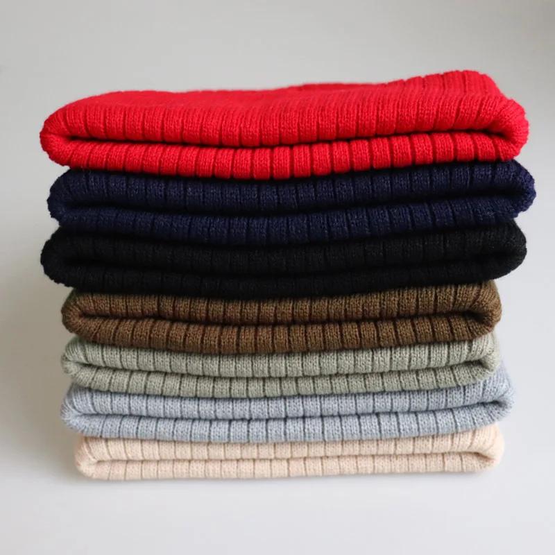 Solid Color Unisex Beanie Keep Warm Knitted Hat Fashion Hip Hop Stripe Winter Hats Skuilles Dad Ski Ladies Casual Bonnets Cap