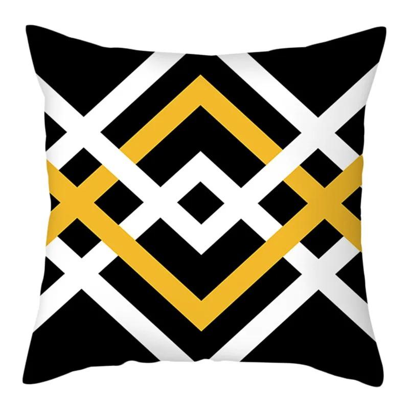 Geometric Style Printed Pillowcases Living Room Office Home Pillowcases Car Ornaments