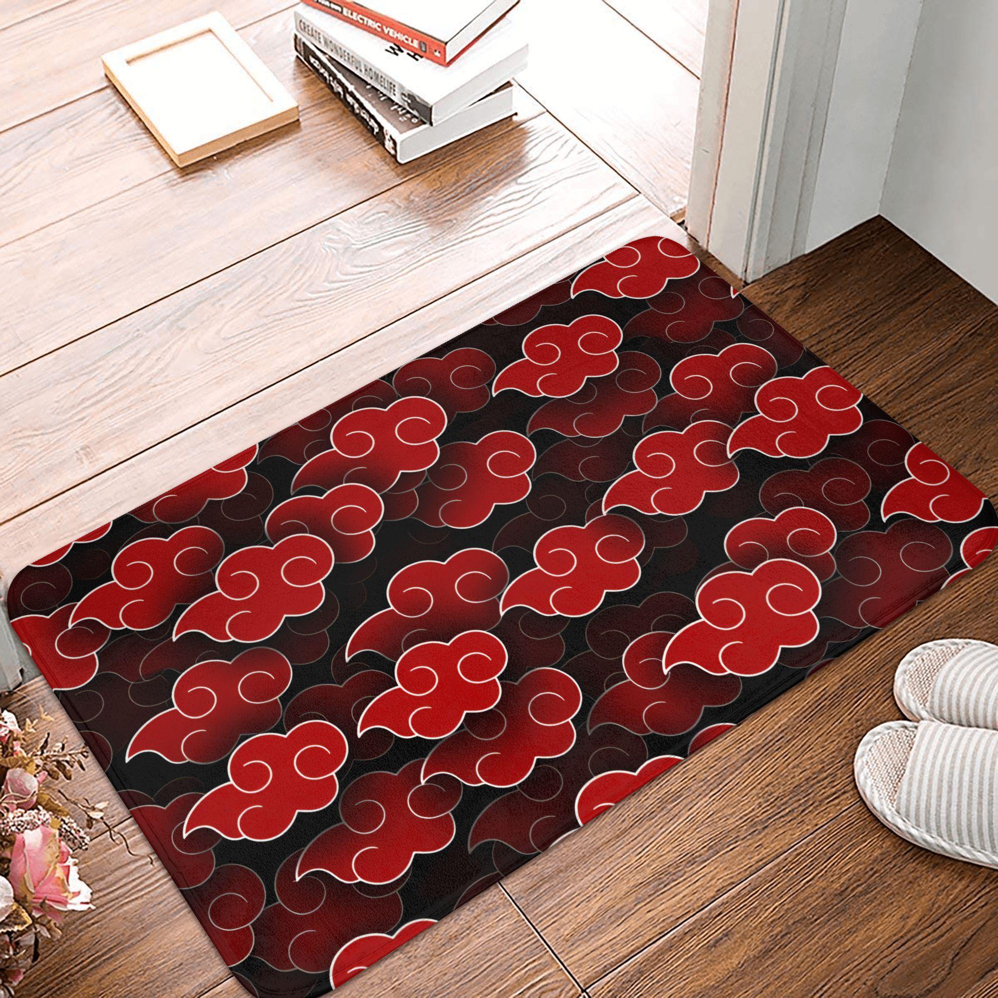

Akatsuki Cloud Anime Narutos Doormat Anti-Slip Entrance Bath Kitchen Door Floor Mats Bedroom Balcony Rug Carpet Footpad 60cm x 90cm