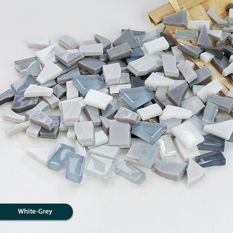 Diy Mosaic Fragments Irregular Shaped Handmade Stone Jade  Glass Particles