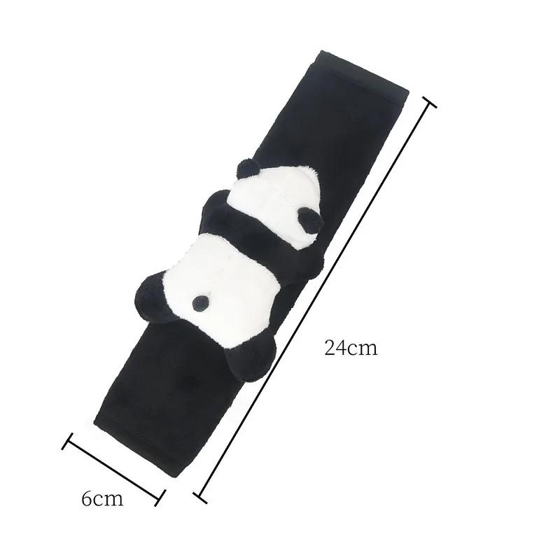 2025 Universal Cute Panda Accessories Car Safety Belt Cover Doll Auto Seat Belt Cover Protection Shoulder Pad Interior Woman id4