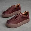 Fashion GKTINOO 2025 Autumn New Retro Lace-up Flat Platform Shoes Genuine Leather Sneakers Thick Soled Round Toe Casual Women's Shoes