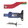Digital Tire Tread Gauge Color Coded Depth Measurement Tool Handheld Portable for Car Truck Disc Drum Brake Pads