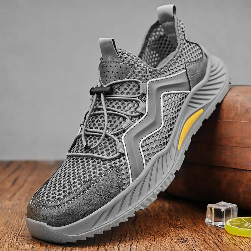 Scarpe Casual Alla Moda Nuove Traspiranti Leggere Sandali Vuoti da Uomo Scarpe da Guida da Uomo Suole Massaggianti Consegna Gratuita