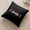 Simplicity Pattern Love Cushion Cover Silky Short Plush Invisible Zipper Dustproof Sofa Pillow Case For Home Decor