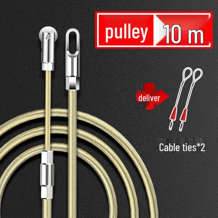 Universal Steel Wire Pipe Threading Tool - Manual Spring Head Electrician Puller