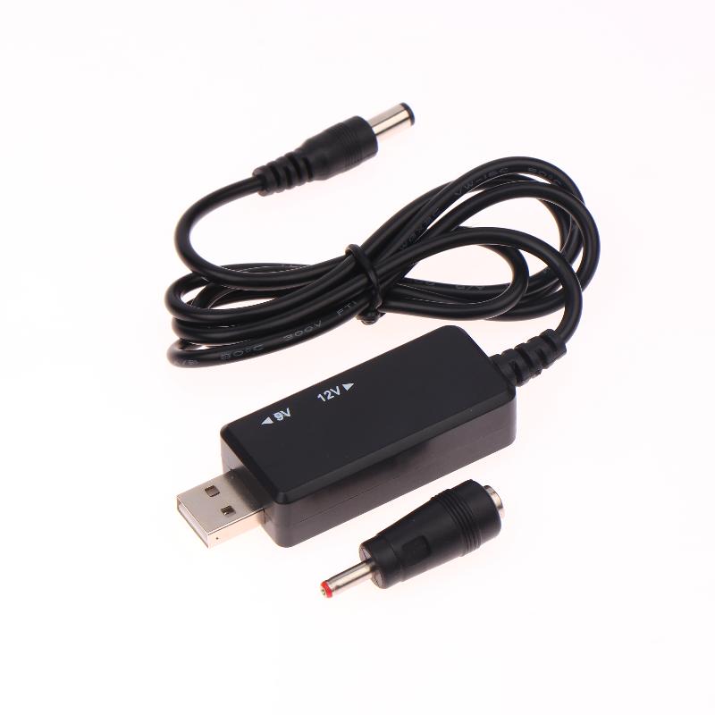 1 Set Dc 5V To 12V Usb Cable Boost Converter Step-Up Cord For Wifi Router Modem Fan 5.5*2.1Mm Wifi To Powerbank Cable Connector