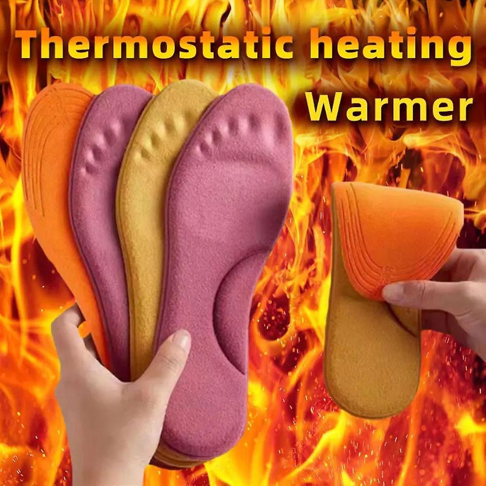 Elastic Velvets Warm Heating Insoles Comfortable Washable Shoes Insert for Shoes Boots