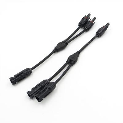 2pcs Solar Panel Cable Wire Connect Y Branch Parallel Connection 30A 1000V Electrical Solar Connector Photovoltaic