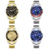 Meibo Men Steel Band Quartz Watch With Calendar For Office And Daily Wear