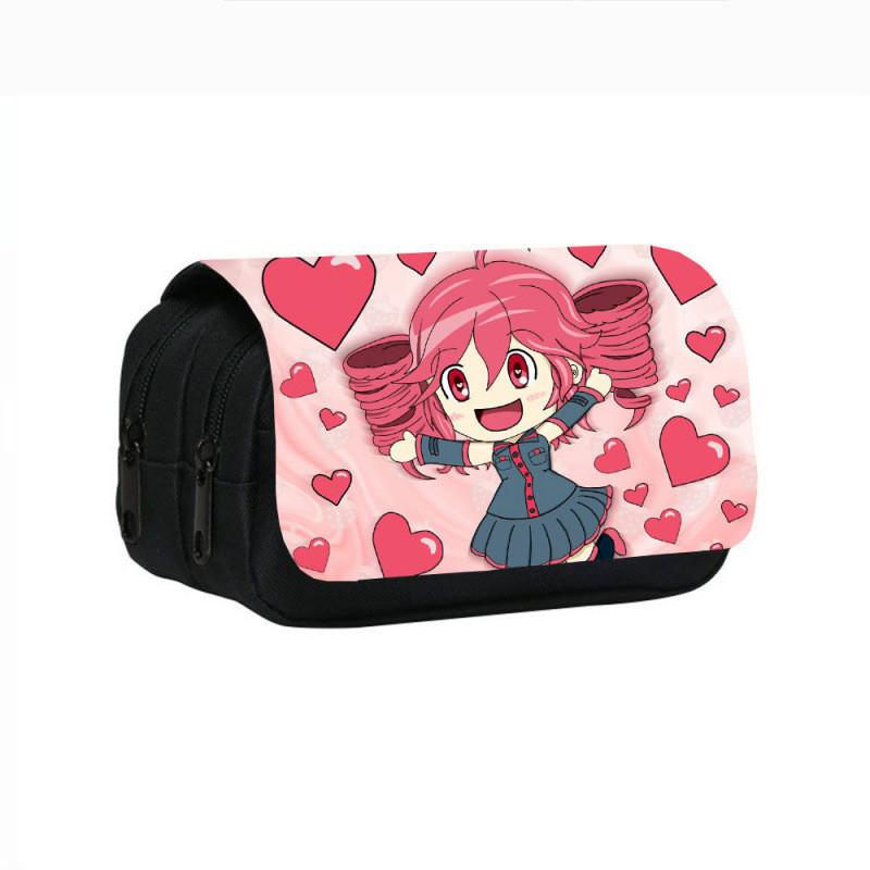 Kasane Teto Double Layer Pencil Case With Nylon Material For Students And Office Use