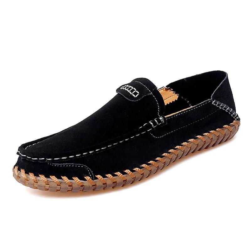 2024 Suede Leather Men Loafers Super Soft Casual Shoes For Men Slip On Male Moccasins Plus Size 38-47 Tenis Masculinos