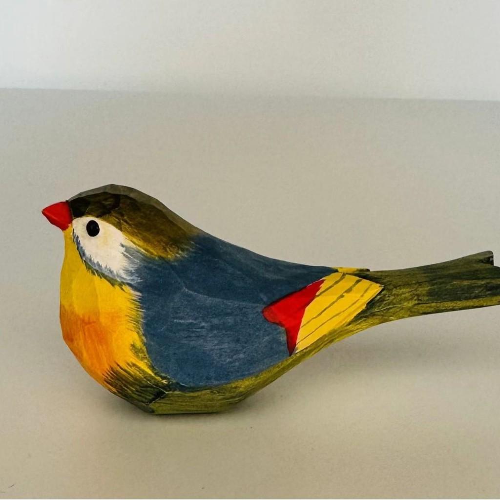 Wooden Little Chubby Bird Toy Decorative Piece For Office And Living Room Decor