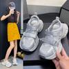 Sports Sandals Women's Summer New Hole Shoes Hollow Breathable Velcro Thick Sole Heightening Thin Dad Shoes