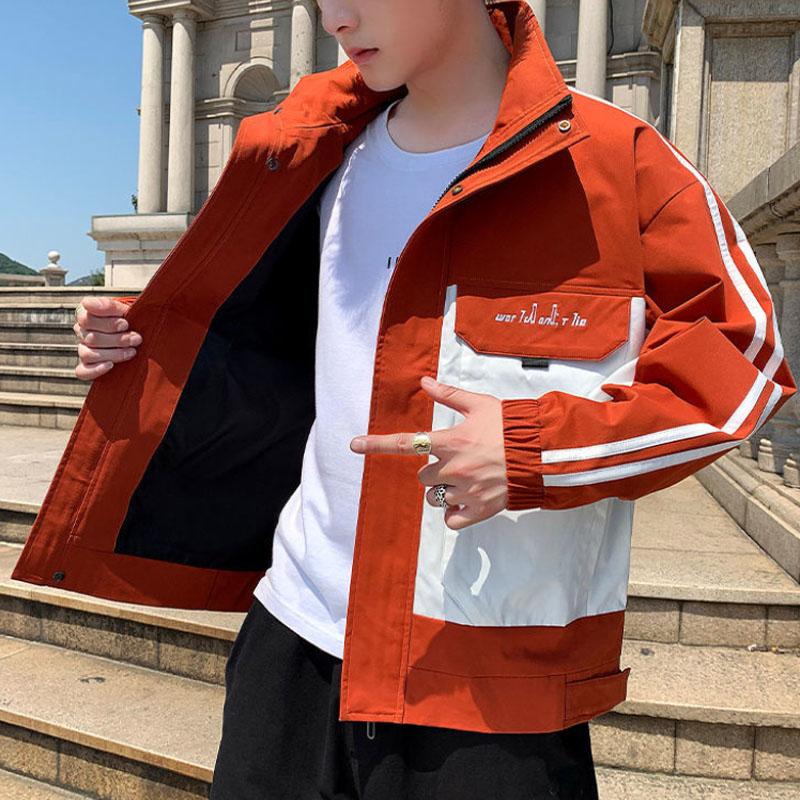 Youth Boutique Jacket Spring Regular Hooded Coat Casual Loose Workwear Comfortable Trend Parka Large Men