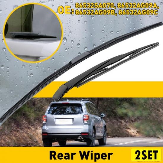 2Set Rear Wiper Arm Blade For Subaru Forester Legacy Outback Impreza Tribeca 200