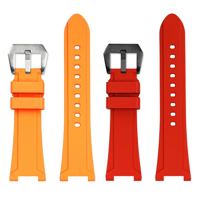 Soft FKM strap For Casio PROTREK series PRX-8000T/YT PRX-8001YT watch band Men fluororubber bracelet wristband watch Accessories