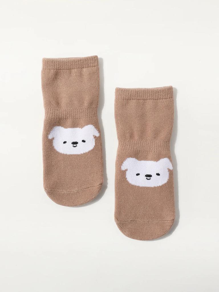 6/1 Pairs of Floor Socks Newborn Dispensing Non-Slip Indoor Soft Bottom All Year Round Cartoon Loose Mouth Boys and Girls Socks