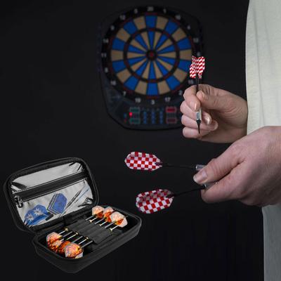 Étui à fléchettes en mousse EVA pouvant contenir 6 fléchettes et accessoires, tiges et ailettes pour fléchettes à pointe en acier et à pointe souple