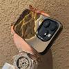 Lucky Golden Mountain Electroplate Silver IMD Case for IPhone 16 15 14 13 12 11 Pro Max XS XR X SE 2 3 7 8 Plus Matte Hard Cover
