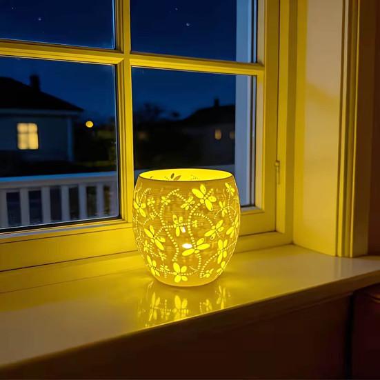 Hollow Dragonfly Candle Holder 3D Printed Hollow Out Decorative Tea Light Holder Stand