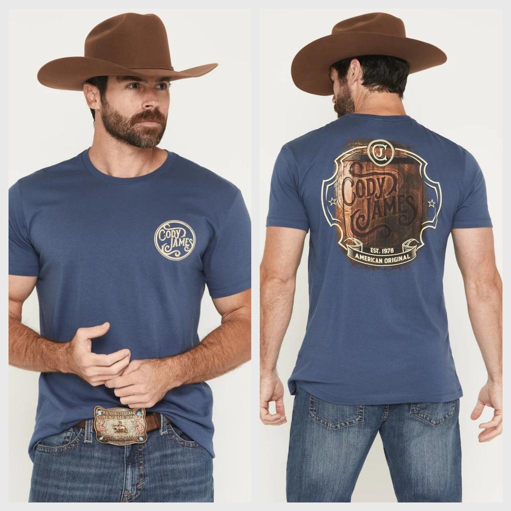 Cody James Unisexs Whiskey Barrel Logo Short Sleeve Graphic TShirt Highend Luxury Unisex Style Both of Unisex and Unisex