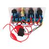 Rocker Switch Panel 8 Gang 12‑24V 5 Pin Blue Light Toggle On Off Lights Control Switch Panel