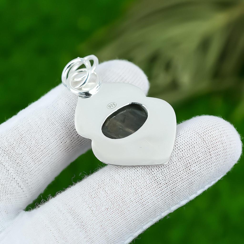 Birthday Gift For Her Natural Golden Pyrite Gemstone Pendant 925 Sterling Silver